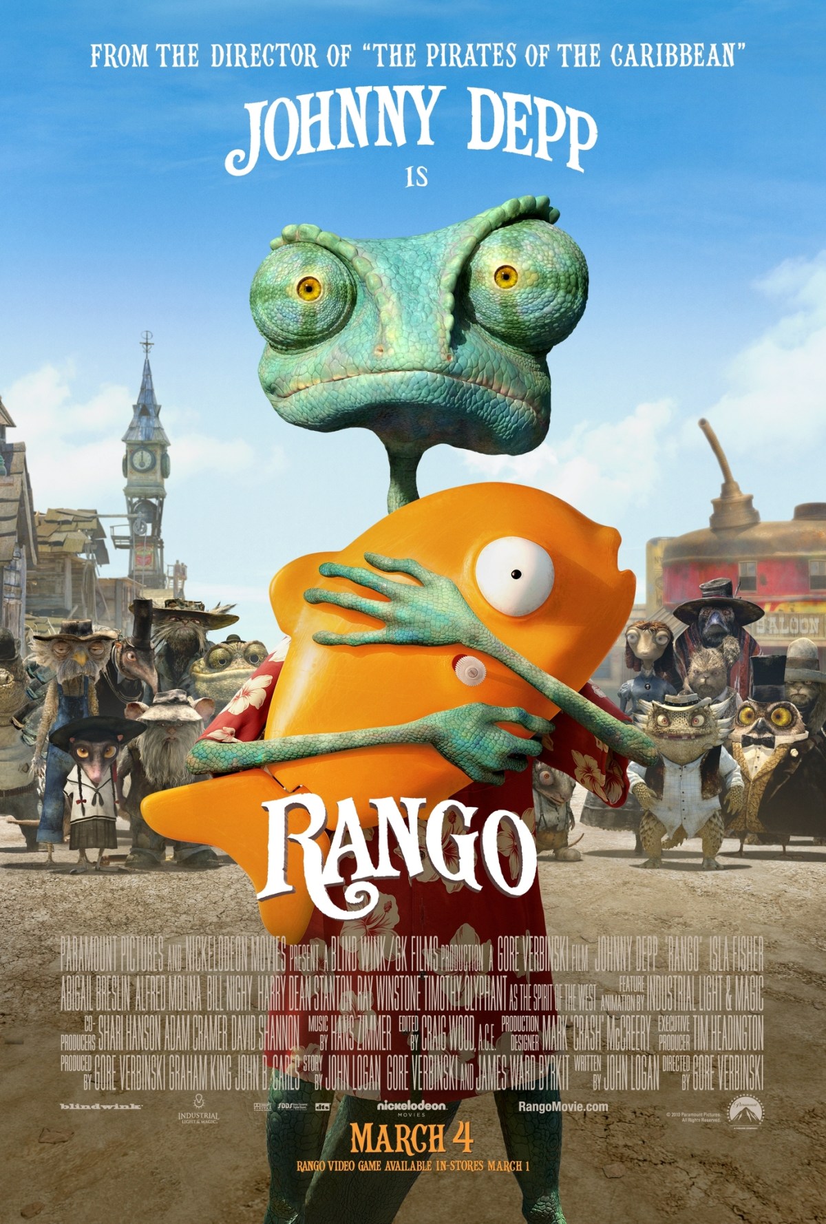 Rango: Animated Animals Recreate Spaghetti Western Chinatown