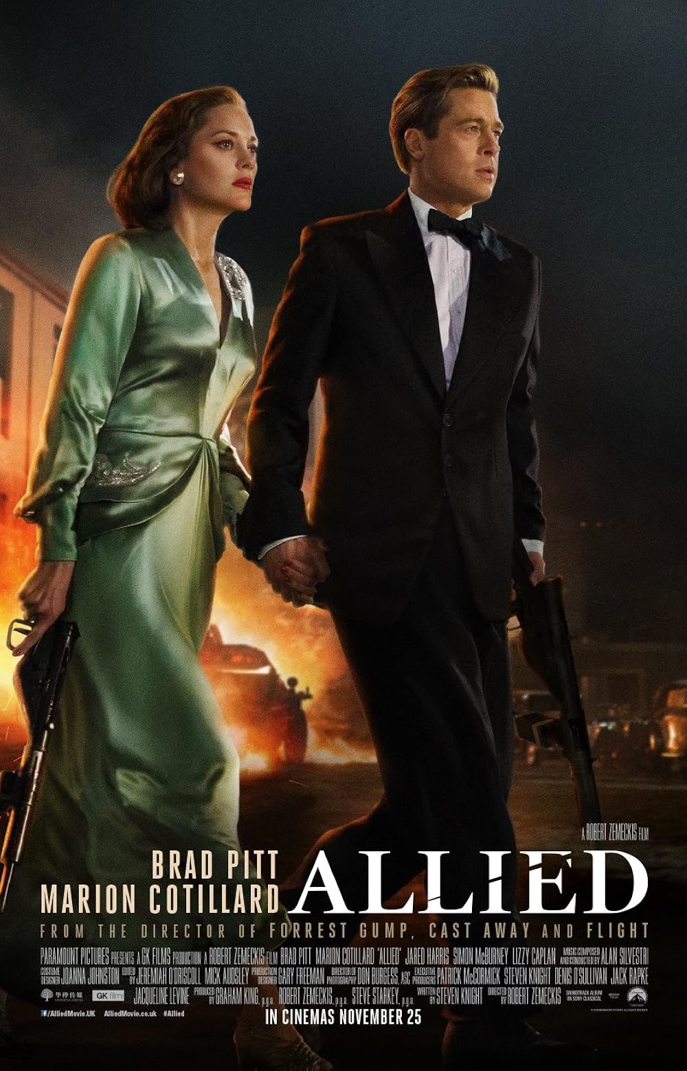 Allied (2016): Spies, Romance and   Still Faced Brad Pitt